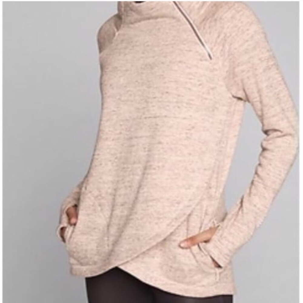 Athleta Cozy Karma sweatshirt Rose Gold
